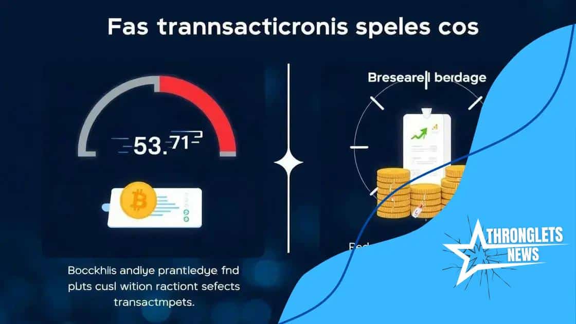 Impact on transaction speed and cost