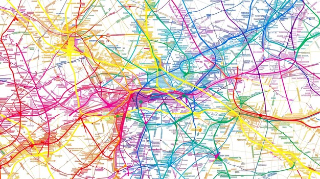 An abstract map of district lines, distorted and winding, with some areas highlighted in contrasting colors to illustrate gerrymandering.
