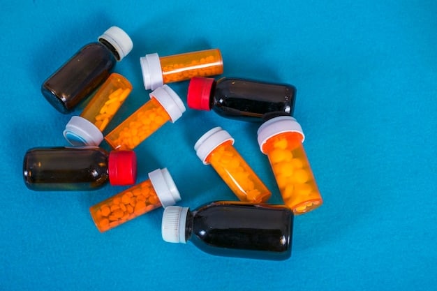 Various sleep supplements in bottles and capsules, clearly labeled to distinguish between different types and dosages, with a focus on product information.