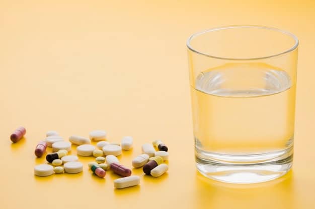 A close-up of various vitamin D supplements next to a glass of fortified milk, with a few sun rays subtly hinting at natural sources, illustrating ways to optimize vitamin D.